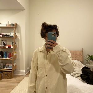 Urban outfitters creme corduroy shirt